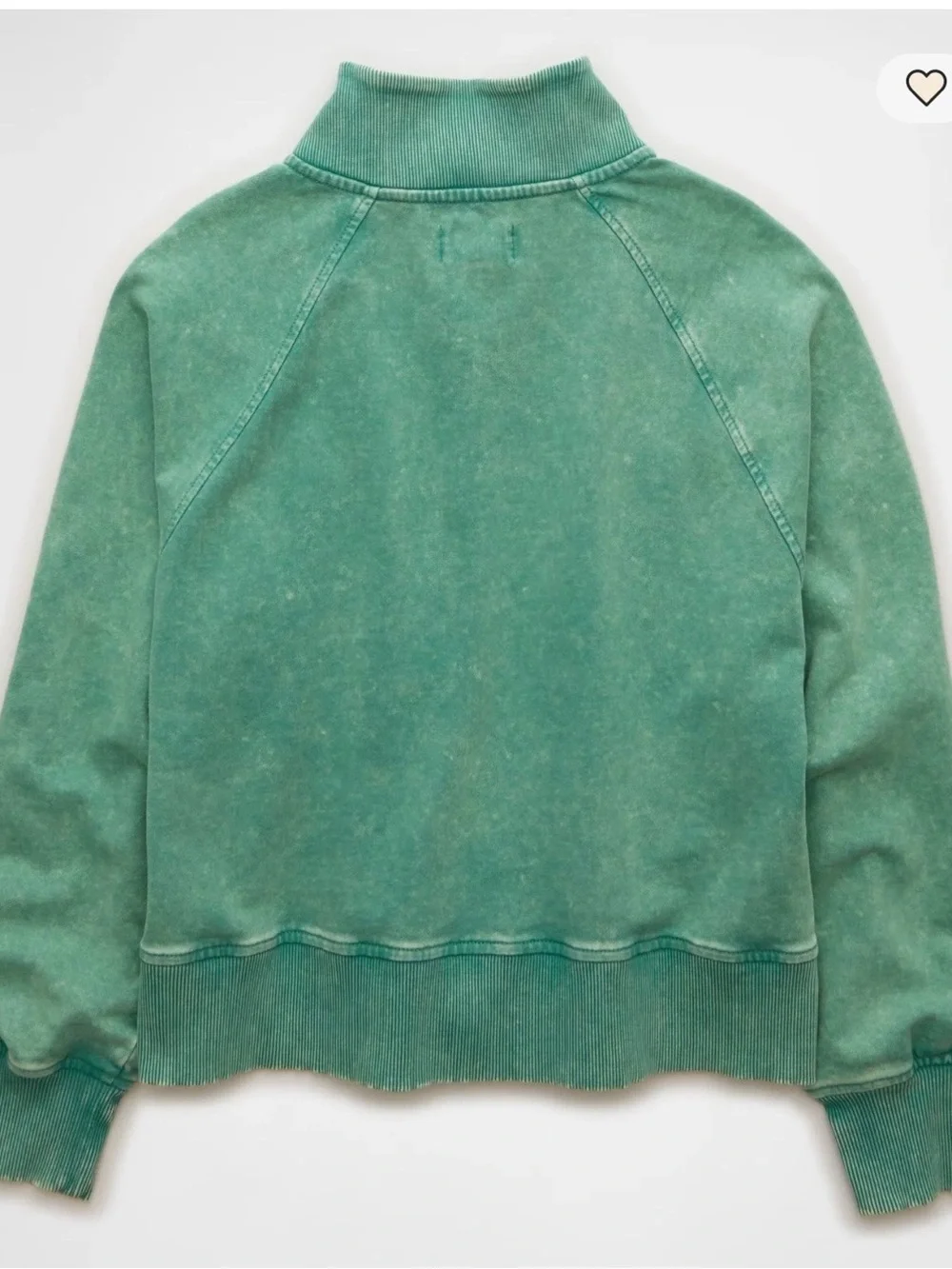 Washed Seafoam Green Pullover Sweatshirt - Picture 3 of 7